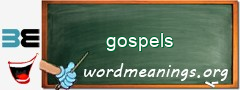 WordMeaning blackboard for gospels